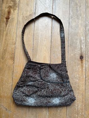 Maruca Floral Brown Blue Shoulder Bag